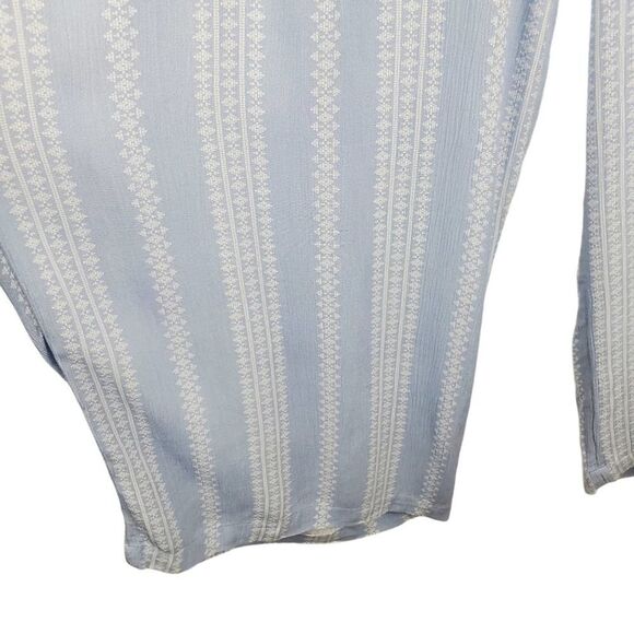 Torrid 0 Tie Front Wide Leg Challis Pants Stripe Loose Fit Womens NWT Gauze Boho - Picture 7 of 7